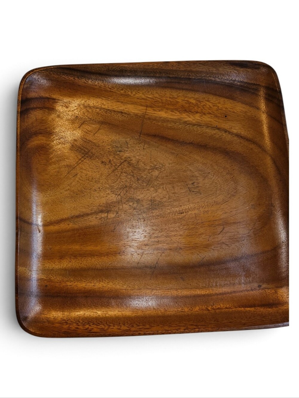 12"×12" Wooden Square Serving Platter - Monkey Wood
